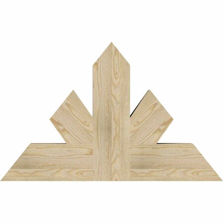 Ekena Millwork Saratoga Rough Sawn Timber Gable Bracket, Douglas Fir, 36"W x 23"H x 4"D x 6"F, 15/12 Pitch GBW036X23X0406SAR00RDF